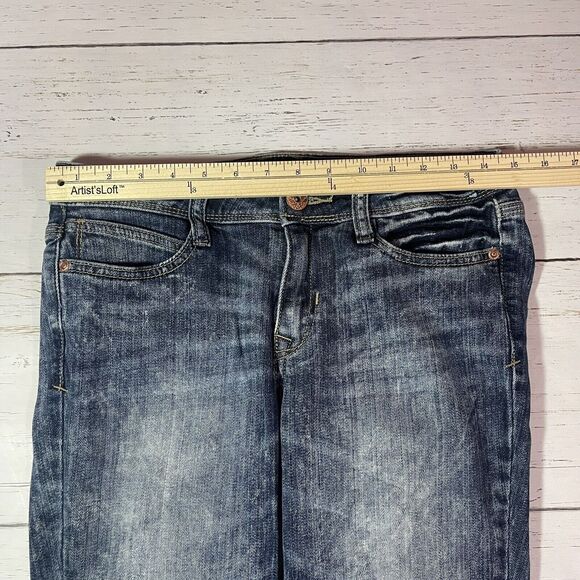 Anladia Jeans Womens Size 29 Blue Embroidered Skinny Fit Stretch Acid Wash Denim - Picture 5 of 16